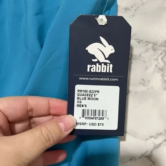 rabbit Men's Quadeez 5" Short Blue Moon - Picture 9 of 11